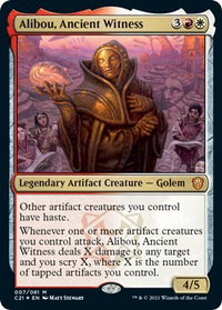 Alibou, Ancient Witness - Commander 2021 (C21) #7 - Mythic Magic: The Gathering Trading Card