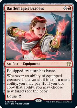 Battlemage's Bracers - Commander 2021 Magic: The Gathering trading card