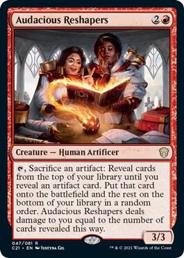 Audacious Reshapers - Commander 2021 Magic: The Gathering trading card