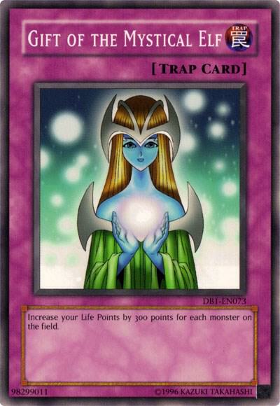 Gift of The Mystical Elf trading card from Dark Beginning 1 Gift of The Mystical Elf - Dark Beginning 1 YuGiOh trading card