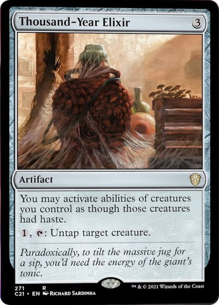 Thousand-Year Elixir - Commander 2021 Magic: The Gathering trading card