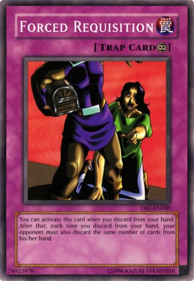 Forced Requisition trading card from Dark Beginning 1 Forced Requisition - Dark Beginning 1 YuGiOh trading card