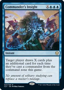 Commander's Insight - Commander 2021 Magic: The Gathering trading card