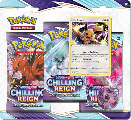 Chilling Reign 3 Pack Blister [Eevee] - SWSH06: Chilling Reign Pokémon trading card