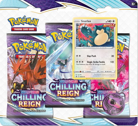 Chilling Reign 3 Pack Blister [Snorlax] - SWSH06: Chilling Reign Pokémon trading card
