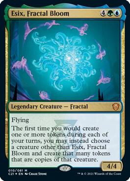 Esix, Fractal Bloom trading card from Commander 2021 Esix, Fractal Bloom - Commander 2021 Magic: The Gathering trading card