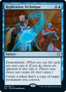 Replication Technique trading card from Commander 2021 Replication Technique - Commander 2021 Magic: The Gathering trading card