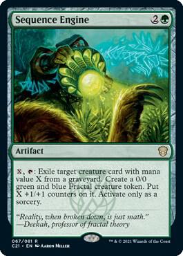 Sequence Engine trading card from Commander 2021 Sequence Engine - Commander 2021 Magic: The Gathering trading card