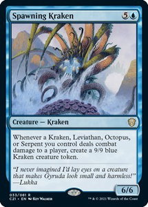 Spawning Kraken - Commander 2021 (C21) #33 - Rare Magic: The Gathering Trading Card