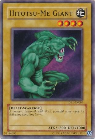 Hitotsu-Me Giant trading card from Dark Beginning 1 Hitotsu-Me Giant - Dark Beginning 1 YuGiOh trading card