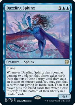 Dazzling Sphinx - Commander 2021 Magic: The Gathering trading card