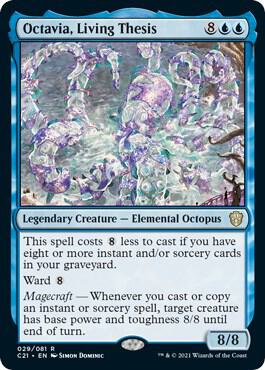 Octavia, Living Thesis - Commander 2021 Magic: The Gathering trading card