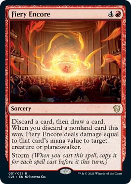 Fiery Encore - Commander 2021 Magic: The Gathering trading card
