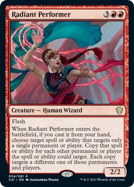 Radiant Performer - Commander 2021 Magic: The Gathering trading card
