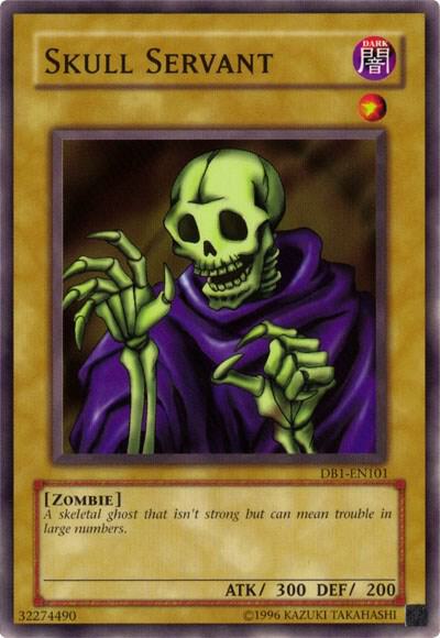 Skull Servant trading card from Dark Beginning 1 Skull Servant - Dark Beginning 1 YuGiOh trading card