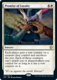 Promise of Loyalty - Commander 2021 (C21) #21 - Rare Magic: The Gathering Trading Card
