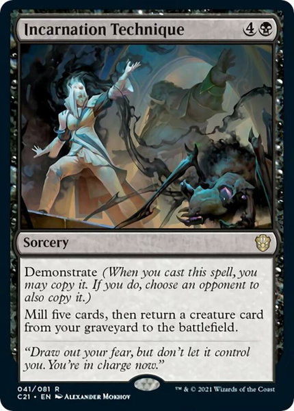 Incarnation Technique trading card from Commander 2021 Incarnation Technique - Commander 2021 Magic: The Gathering trading card