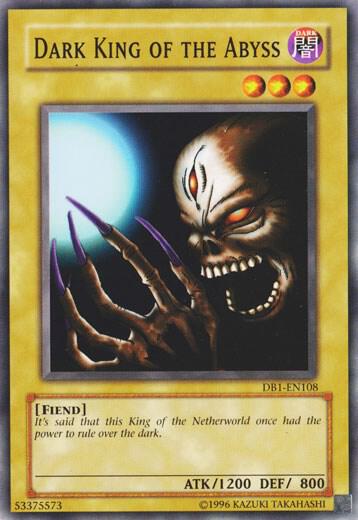 Dark King of the Abyss trading card from Dark Beginning 1 Dark King of the Abyss - Dark Beginning 1 YuGiOh trading card