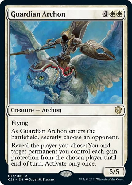 Guardian Archon trading card from Commander 2021 Guardian Archon - Commander 2021 Magic: The Gathering trading card