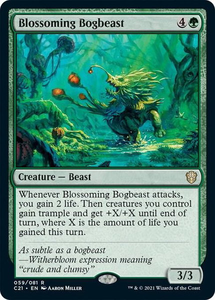 Blossoming Bogbeast - Commander 2021 Magic: The Gathering trading card