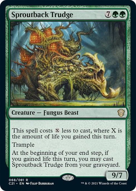 Sproutback Trudge - Commander 2021 Magic: The Gathering trading card