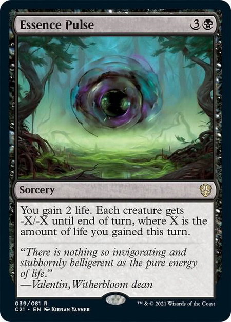 Essence Pulse trading card from Commander 2021 Essence Pulse - Commander 2021 Magic: The Gathering trading card
