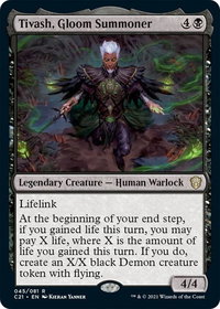 Tivash, Gloom Summoner - Commander 2021 (C21) #45 - Rare Magic: The Gathering Trading Card