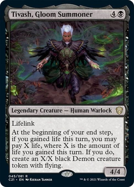 Tivash, Gloom Summoner - Commander 2021 Magic: The Gathering trading card