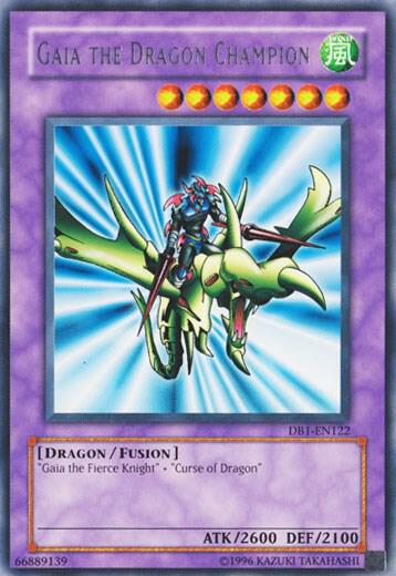 Gaia the Dragon Champion trading card from Dark Beginning 1 Gaia the Dragon Champion - Dark Beginning 1 YuGiOh trading card