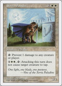 Serra Paladin - Fifth Edition (5ED) #61 - Uncommon Magic: The Gathering Trading Card