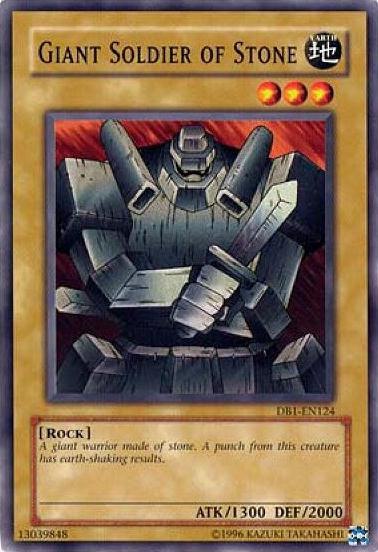 Giant Soldier of Stone trading card from Dark Beginning 1 Giant Soldier of Stone - Dark Beginning 1 YuGiOh trading card