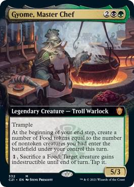 Gyome, Master Chef (Extended Art) - Commander 2021 Magic: The Gathering trading card