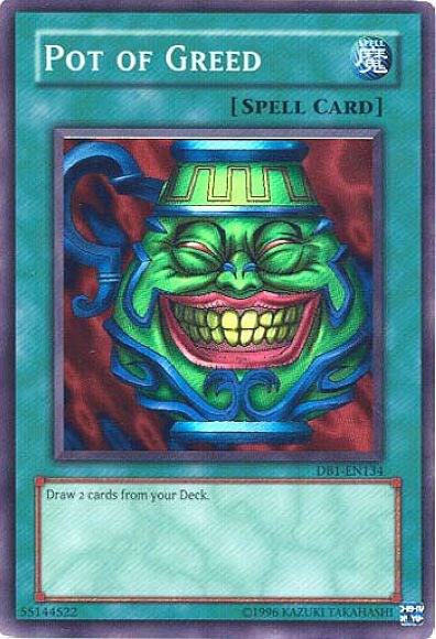 Pot of Greed trading card from Dark Beginning 1 Pot of Greed - Dark Beginning 1 YuGiOh trading card