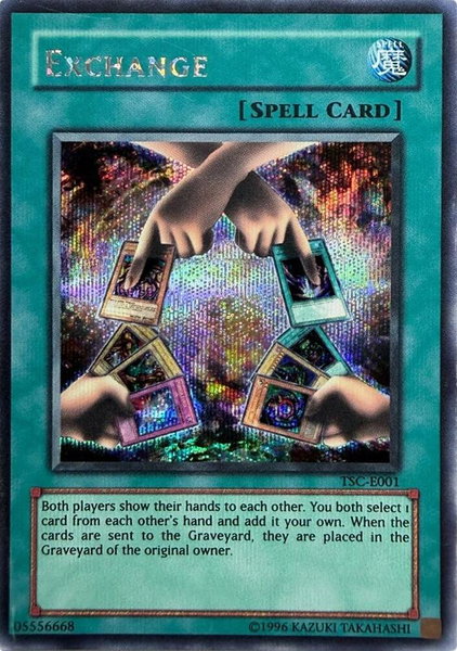 Exchange trading card from Yu-Gi-Oh! Video Game Promotional Cards Exchange - Yu-Gi-Oh! Video Game Promotional Cards YuGiOh trading card