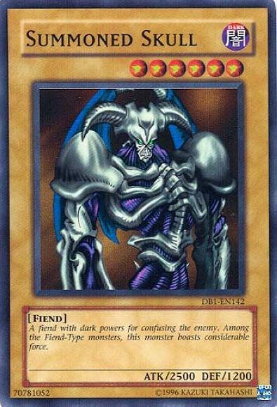 Summoned Skull trading card from Dark Beginning 1 Summoned Skull - Dark Beginning 1 YuGiOh trading card
