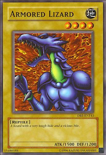 Armored Lizard trading card from Dark Beginning 1 Armored Lizard - Dark Beginning 1 YuGiOh trading card