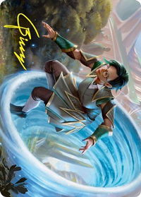 Vortex Runner Art Card (Gold-Stamped Signature) - Art Series: Strixhaven (ASSTX) #6 - Special Magic: The Gathering Trading Card