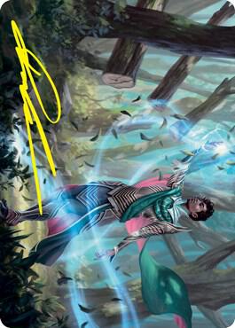 Dragonsguard Elite Art Card (15/81) (Gold-Stamped Signature) - Art Series: Strixhaven Magic: The Gathering trading card