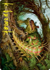 Blex, Vexing Pest Art Card (Gold-Stamped Signature) - Art Series: Strixhaven (ASSTX) #22 - Special Magic: The Gathering Trading Card