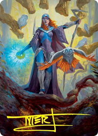 Kasmina, Enigma Sage Art Card (Gold-Stamped Signature) - Art Series: Strixhaven (ASSTX) #29 - Special Magic: The Gathering Trading Card
