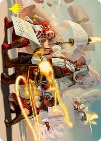 Lorehold Command Art Card (Gold-Stamped Signature) - Art Series: Strixhaven (ASSTX) #31 - Special Magic: The Gathering Trading Card