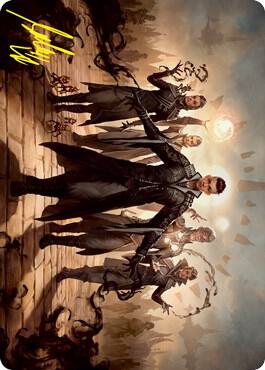 Silverquill Command Art Card (Gold-Stamped Signature) trading card from Art Series: Strixhaven Silverquill Command Art Card (Gold-Stamped Signature) - Art Series: Strixhaven Magic: The Gathering trading card