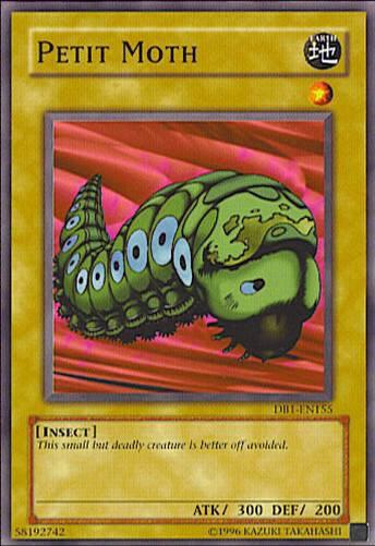 Petit Moth trading card from Dark Beginning 1 Petit Moth - Dark Beginning 1 YuGiOh trading card