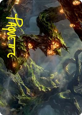 Forest Art Card (Gold-Stamped Signature) - Art Series: Strixhaven Magic: The Gathering trading card