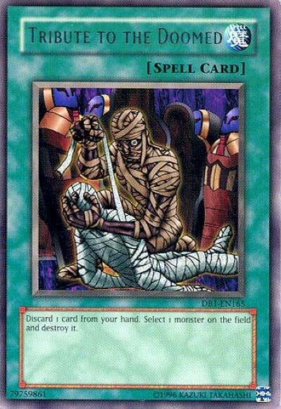 Tribute to The Doomed trading card from Dark Beginning 1 Tribute to The Doomed - Dark Beginning 1 YuGiOh trading card