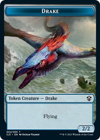 Drake // Elemental Double-sided Token - Commander 2021 (C21) #2 // 2 - Token Magic: The Gathering Trading Card