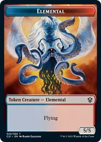 Elemental (020) // Copy Double-Sided Token - Commander 2021 (C21) #20 // 30 - Token Magic: The Gathering Trading Card