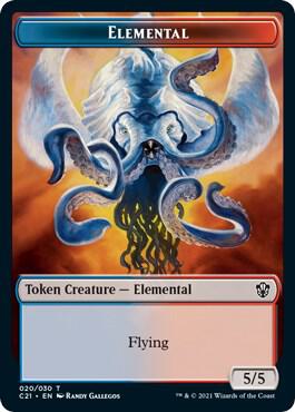 Elemental (020) // Copy Double-Sided Token trading card from Commander 2021 Elemental (020) // Copy Double-Sided Token - Commander 2021 Magic: The Gathering trading card