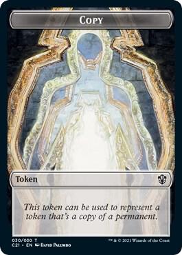 Copy // Construct Double-Sided Token - Commander 2021 Magic: The Gathering trading card