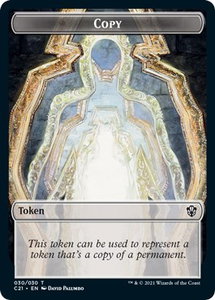 Copy // Fractal Double-Sided Token - Commander 2021 (C21) #30 // 3 - Token Magic: The Gathering Trading Card